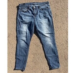 Signature Levi Strauss Gold Label Mid Rise Skinny Jeans Blue 16S 33x30 943540062